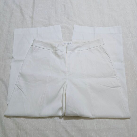 Everlane White Structured Wide Leg Slacks - Picture 1 of 10